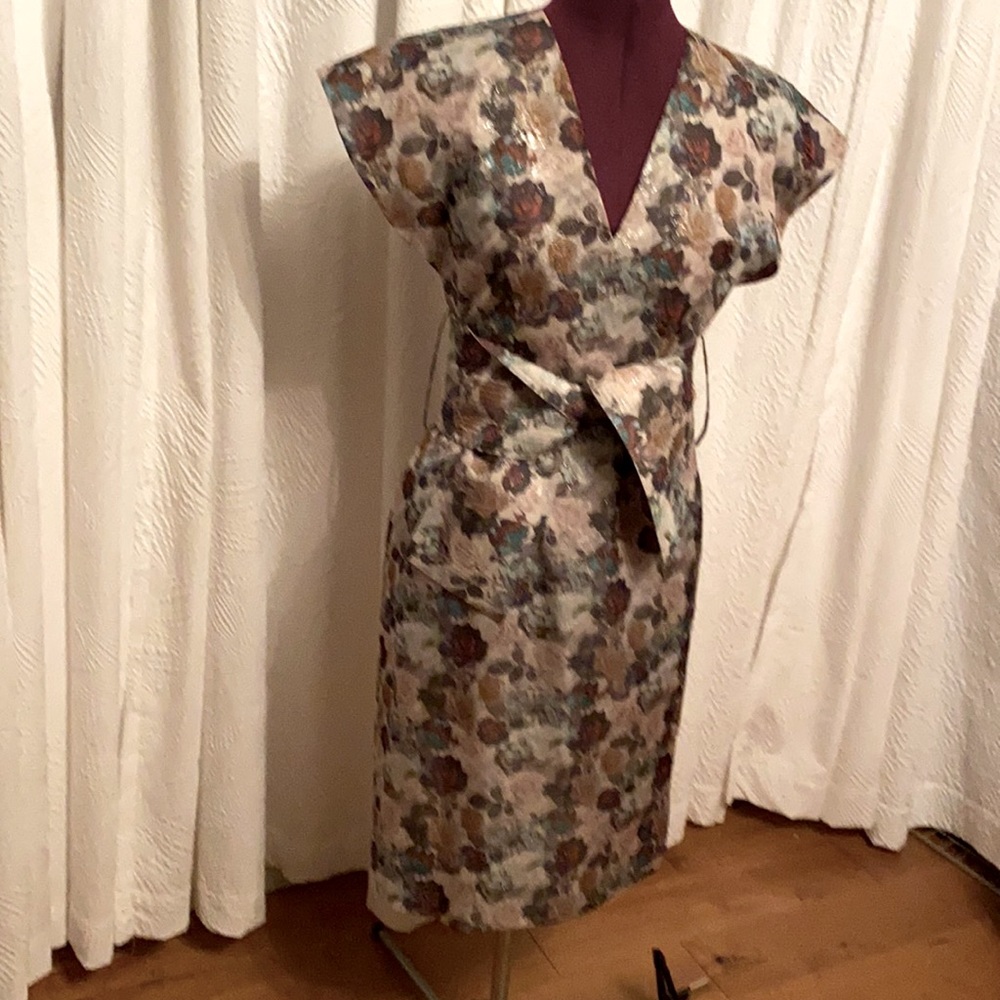 A beautiful floral cocktail dress